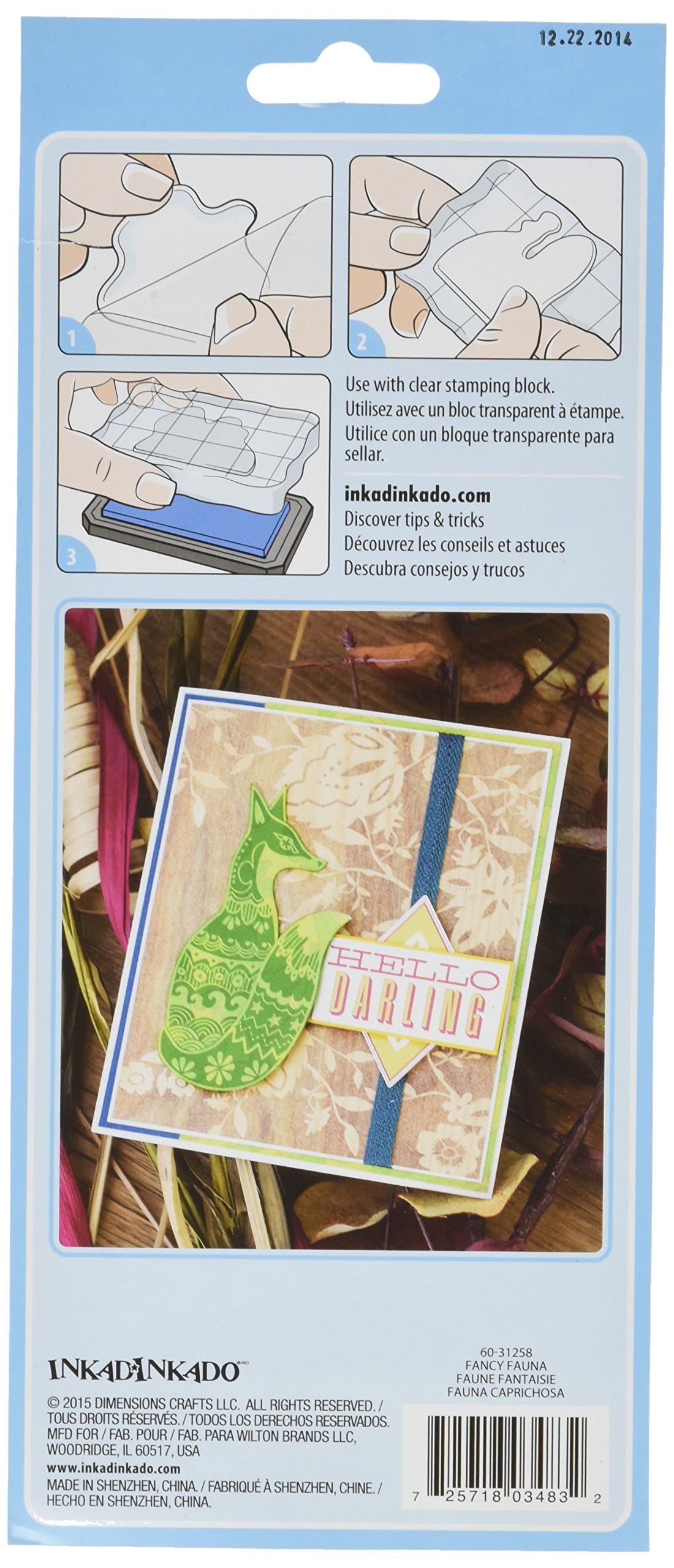 Inkadinkado Fancy Fauna Clear Stamps Sheet - 4