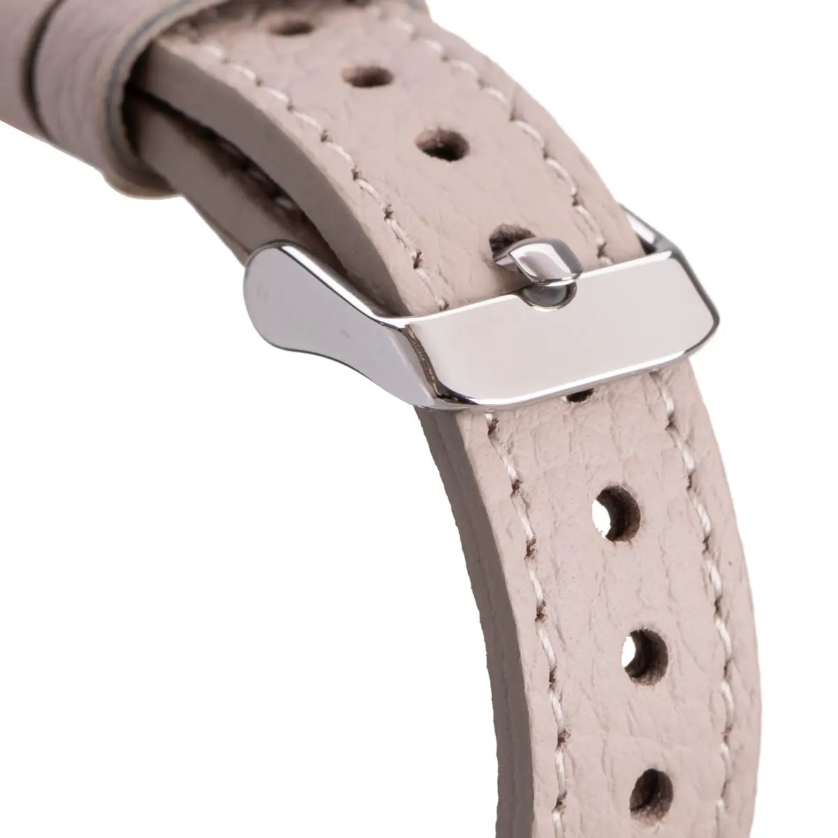 Premium Beige Genuine Leather Slim Apple Watch Band - Stylish & Comfortable for Everyday Wear, Workouts & Fashion Accessories