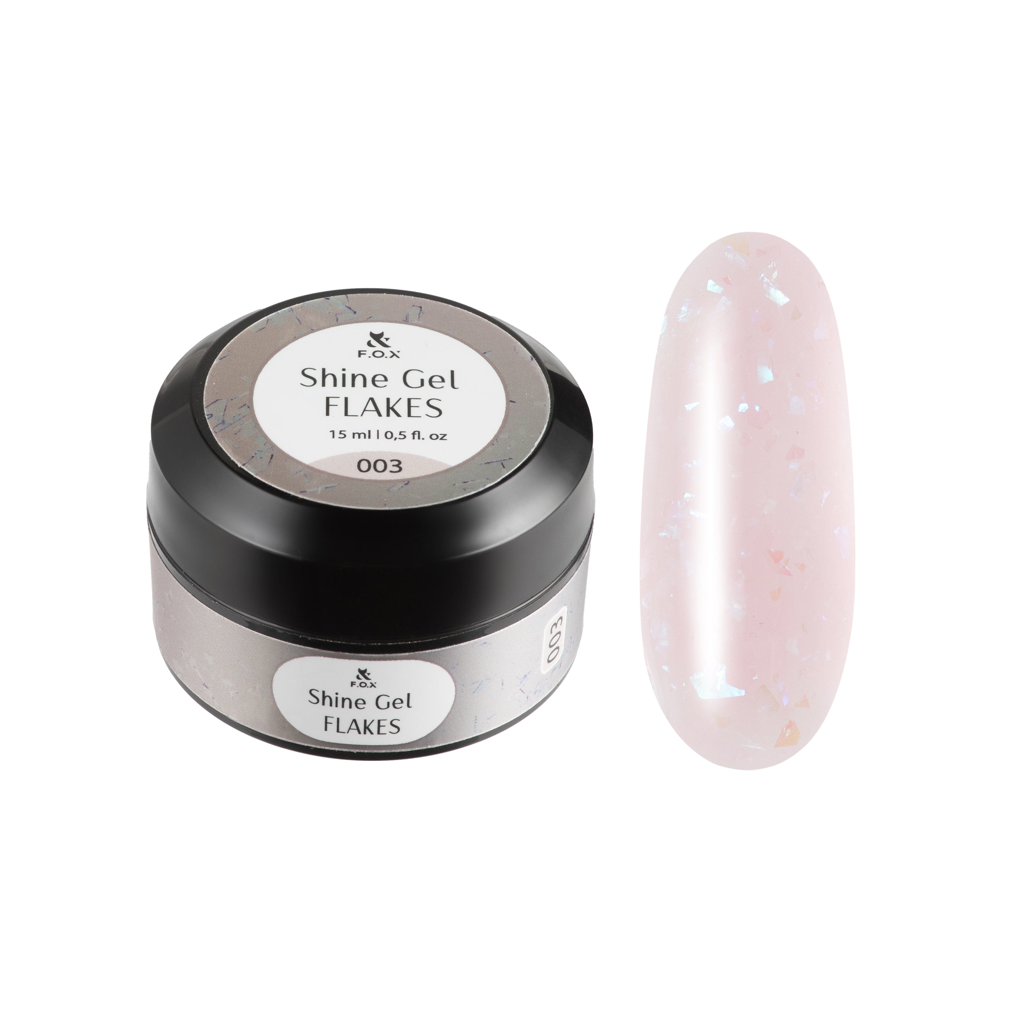 F.O.X Shine Gel Flakes 003 - Premium Nail Art Glitter for Professional & DIY Manicures - Perfect for Parties, Weddings, and Special Occasions