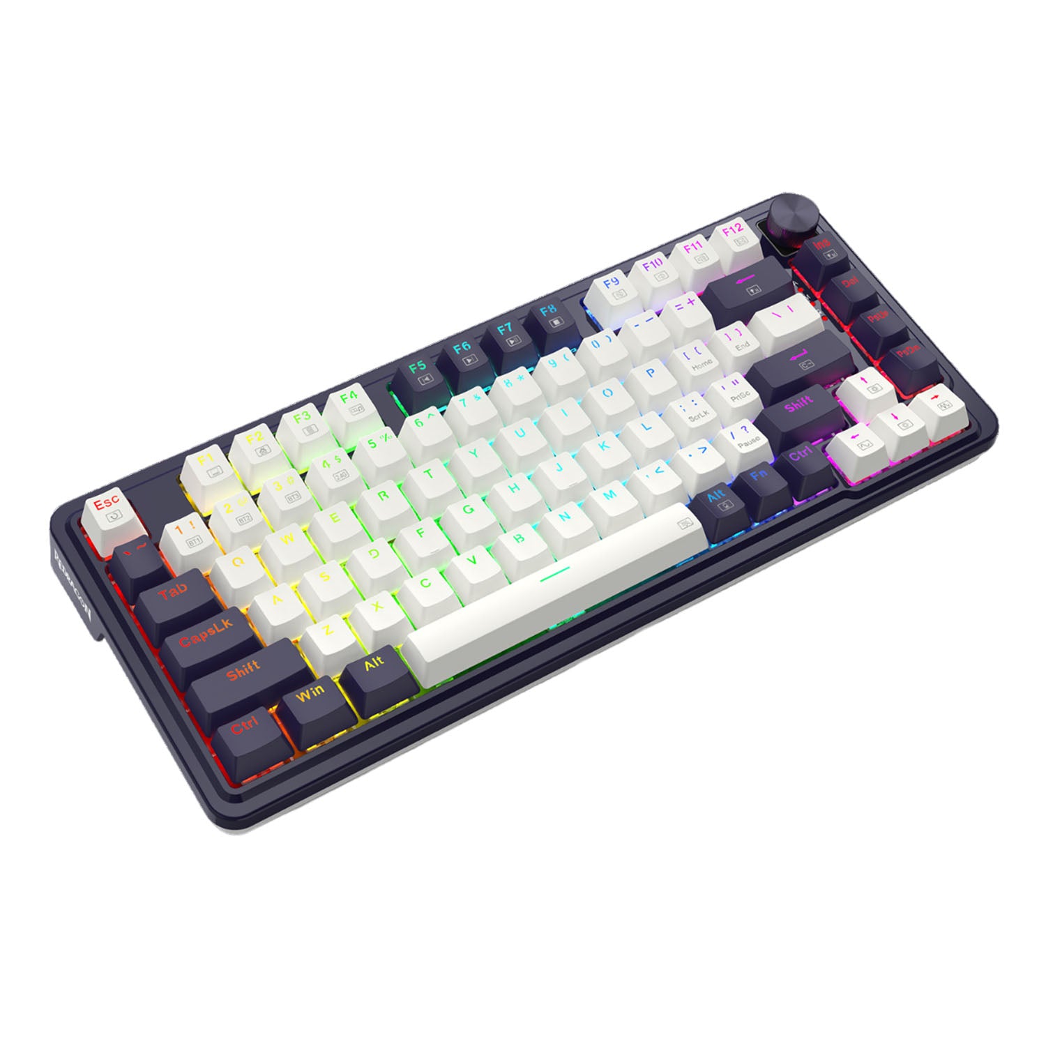 Redragon K673 RGB Gaming Keyboard - Red Switch, White & Black - Perfect for PC, Mac, Gaming & Office Use