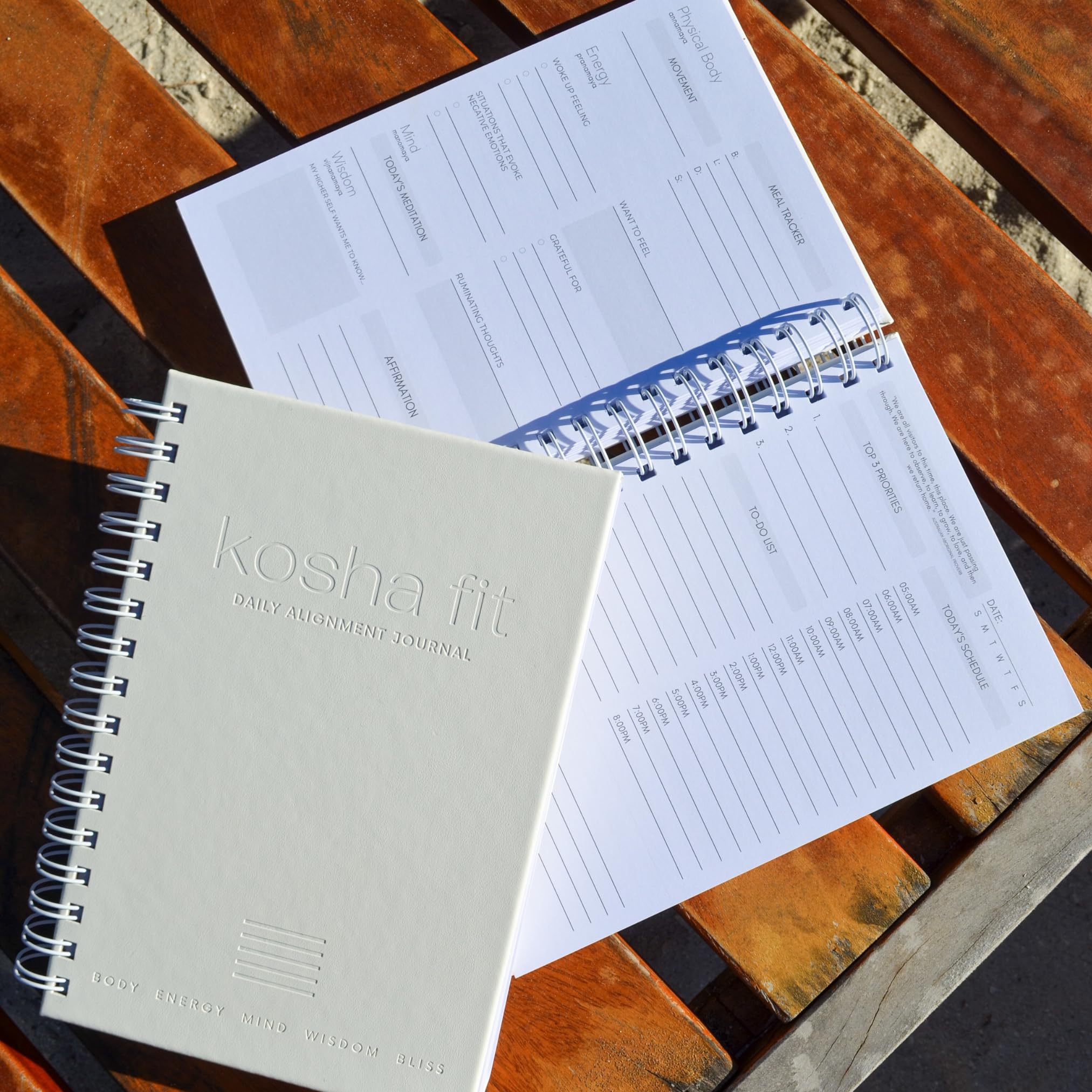 Daily Alignment Journal: Undated Habit Tracker for Goals & Mental Health | Productivity Planner 2025, Gratitude Notebook A5 Hardcover Spiral - Wellness Gift for Women & Men | Perfect for Self-Care Routine, Mindfulness Practice & Goal Setting