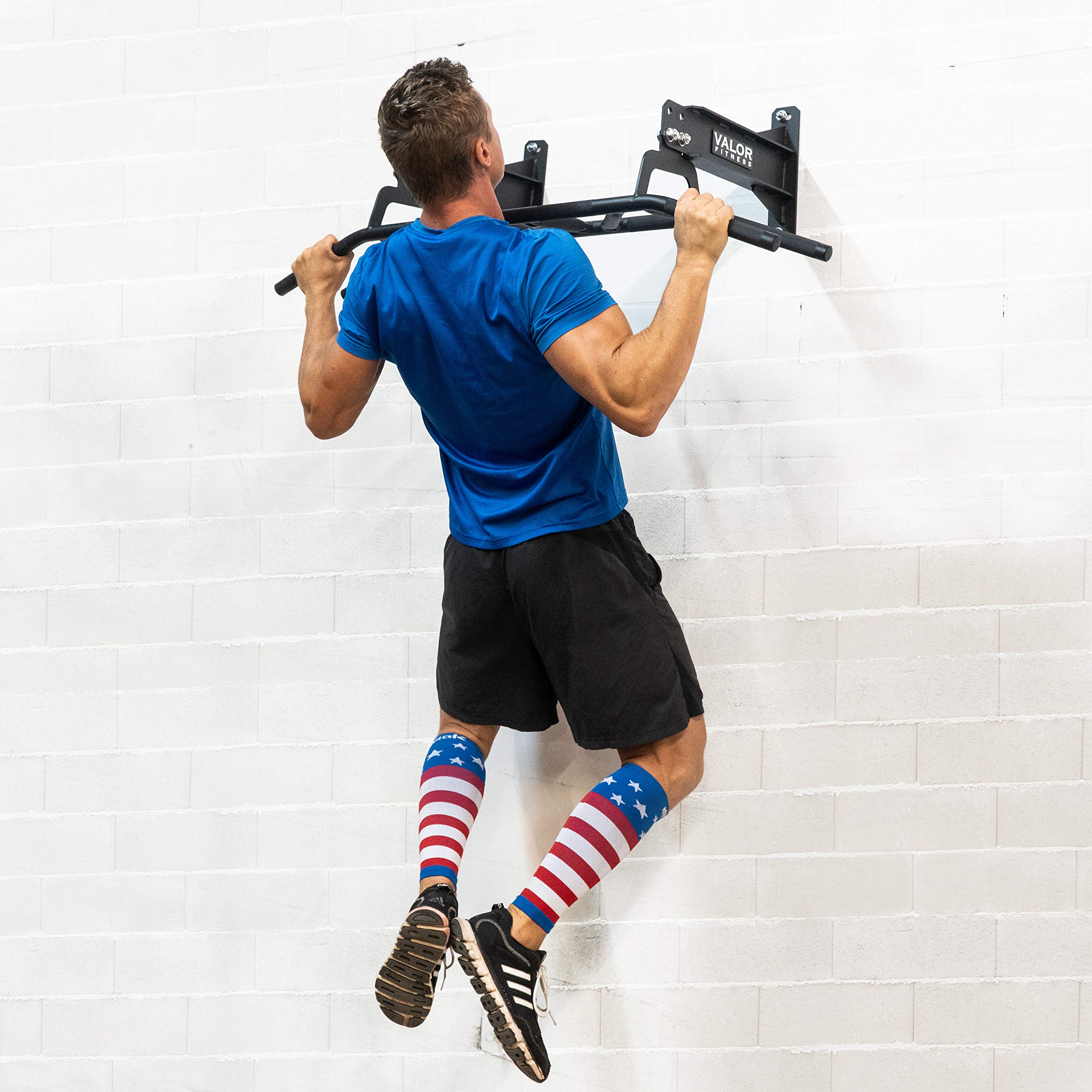 Valor Fitness Multi-Grip Pull Up Bar - Wall & Ceiling Mounted Chin Up Station for Home Gym - Strength Training Equipment for Back, Arms & Shoulders - Perfect for Small Spaces & Home Workouts