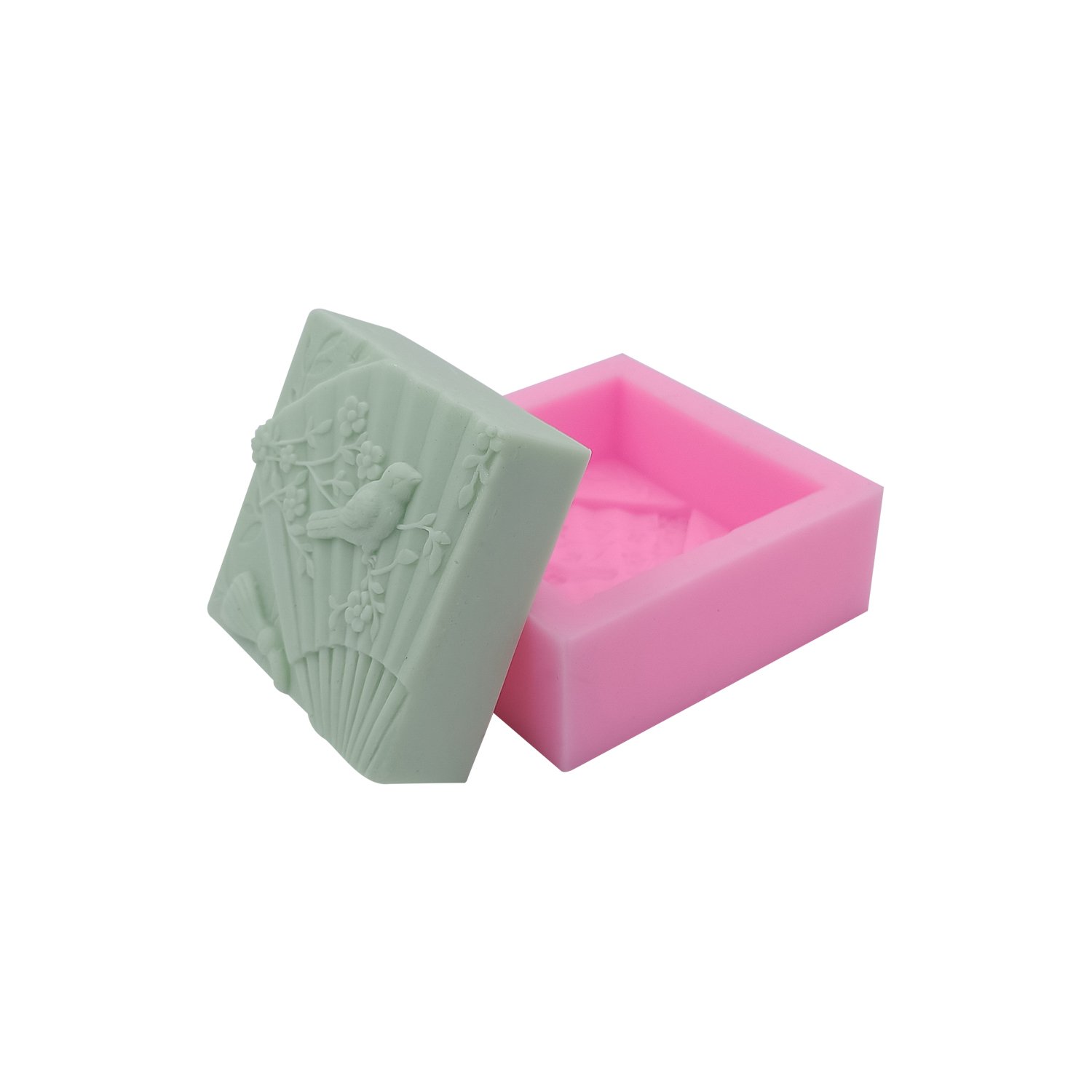 Chinese Fan Silicone Soap & Candle Molds - DIY Art Craft Molds for Handmade Soap Making, Candle Pouring, Resin Art, and Home Decor Projects