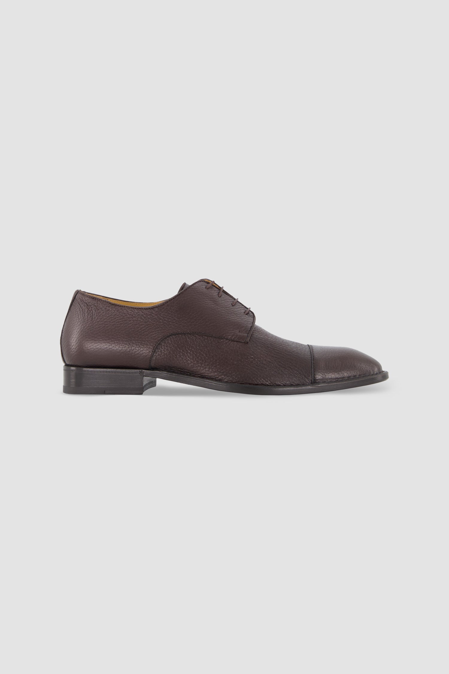 Testoni Cigar Antique Deer Vallebona Derby Shoes - Premium Leather Dress Shoes for Men - Perfect for Business, Formal Events & Weddings