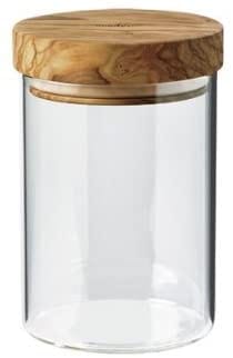 Premium Berard Glass Storage Jar with Airtight Olive Wood Lid - Ideal for Pantry Organization, Coffee, Tea, Sugar & Dry Food Storage - Kitchen & Home Decor Essential