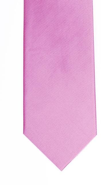 LA Smith Plain Rose Silk Tie for Men - Elegant Formal Necktie for Weddings, Business & Special Occasions
