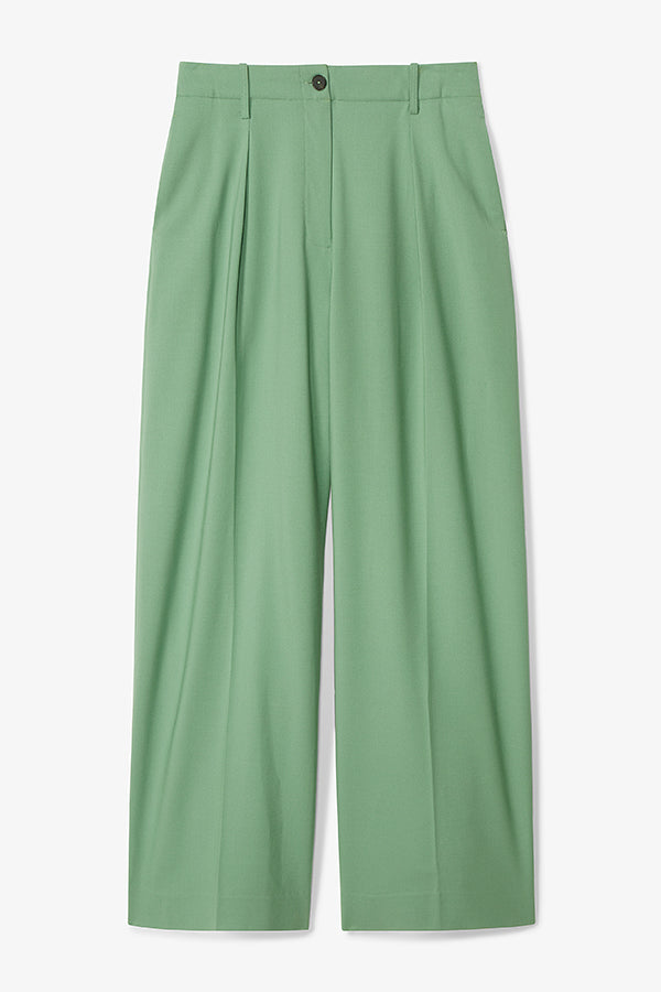 Zuri Pant Washable Wool Twill Pants - Parisian Green | Comfortable & Stylish Women's Trousers for Office, Travel & Casual Wear