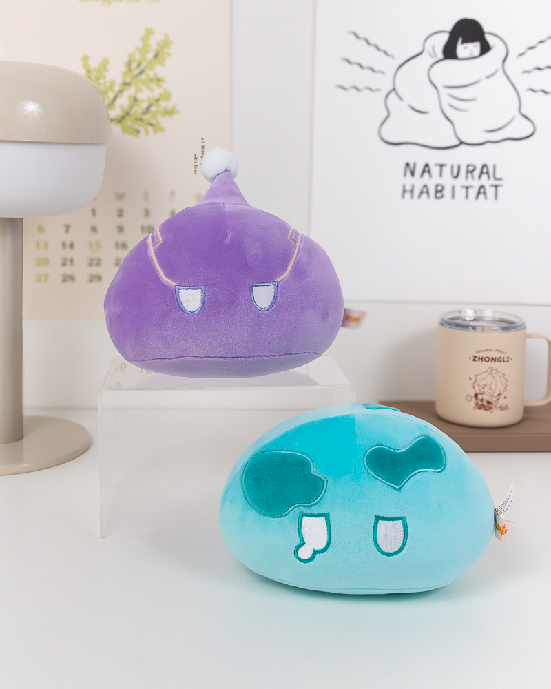 Genshin Impact© Slime Plush Toy - Cute & Soft Anime Collectible for Fans - Perfect for Gaming Room Decor, Cosplay Props & Gift Giving
