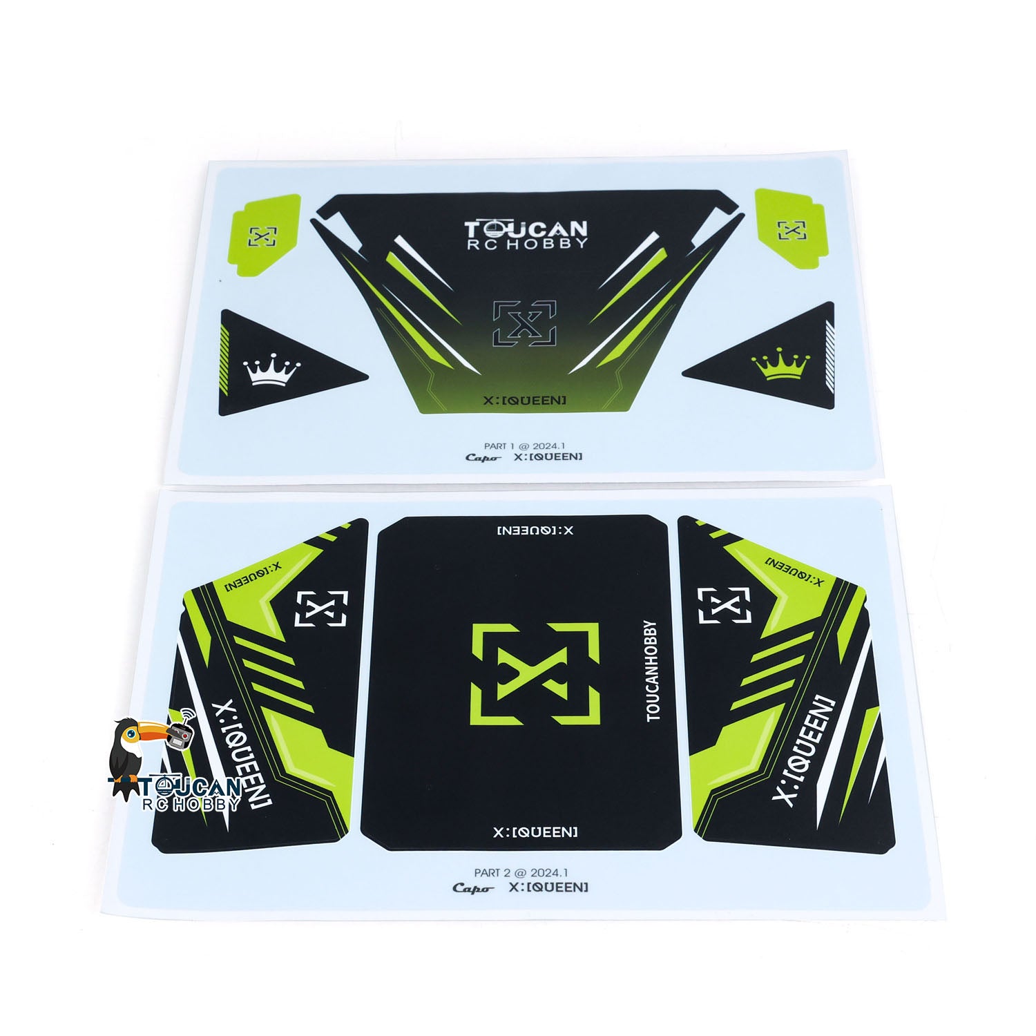 Custom PVC Waterproof Decal Stickers for Capo 1/8 U4 CD1582X RC Crawler - Durable Toucan Design for RC Hobby Vehicles - Perfect for Off-Road Climbing & RC Car Customization