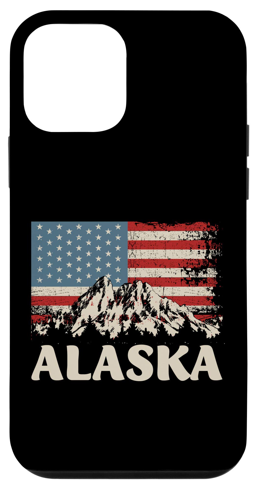 iPhone 12 Mini Case with Alaska American Flag & Denali Mountain Design - Durable Protective Cover for Travel Souvenir, Outdoor Adventures & Daily Use