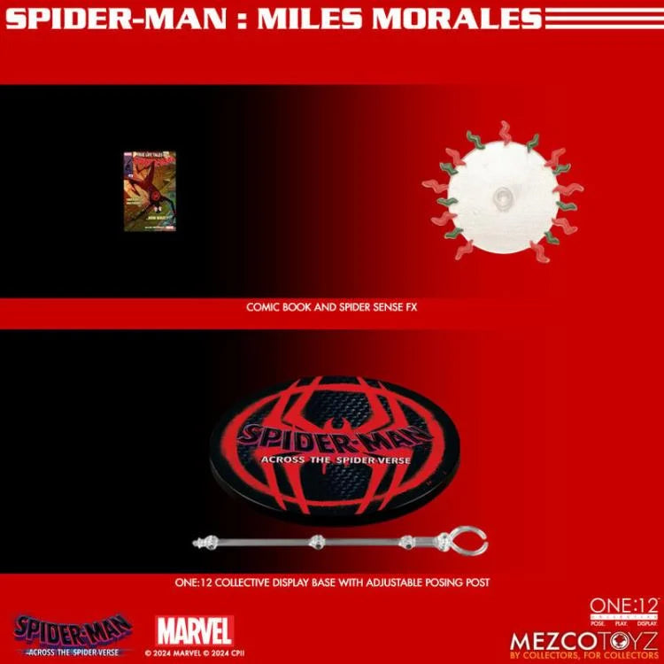 Miles Morales Spider-Man: Across the Spider-Verse One:12 Collective Action Figure - Premium Collectible for Marvel Fans & Movie Lovers - Perfect for Display, Gifts, and Comic Book Collections