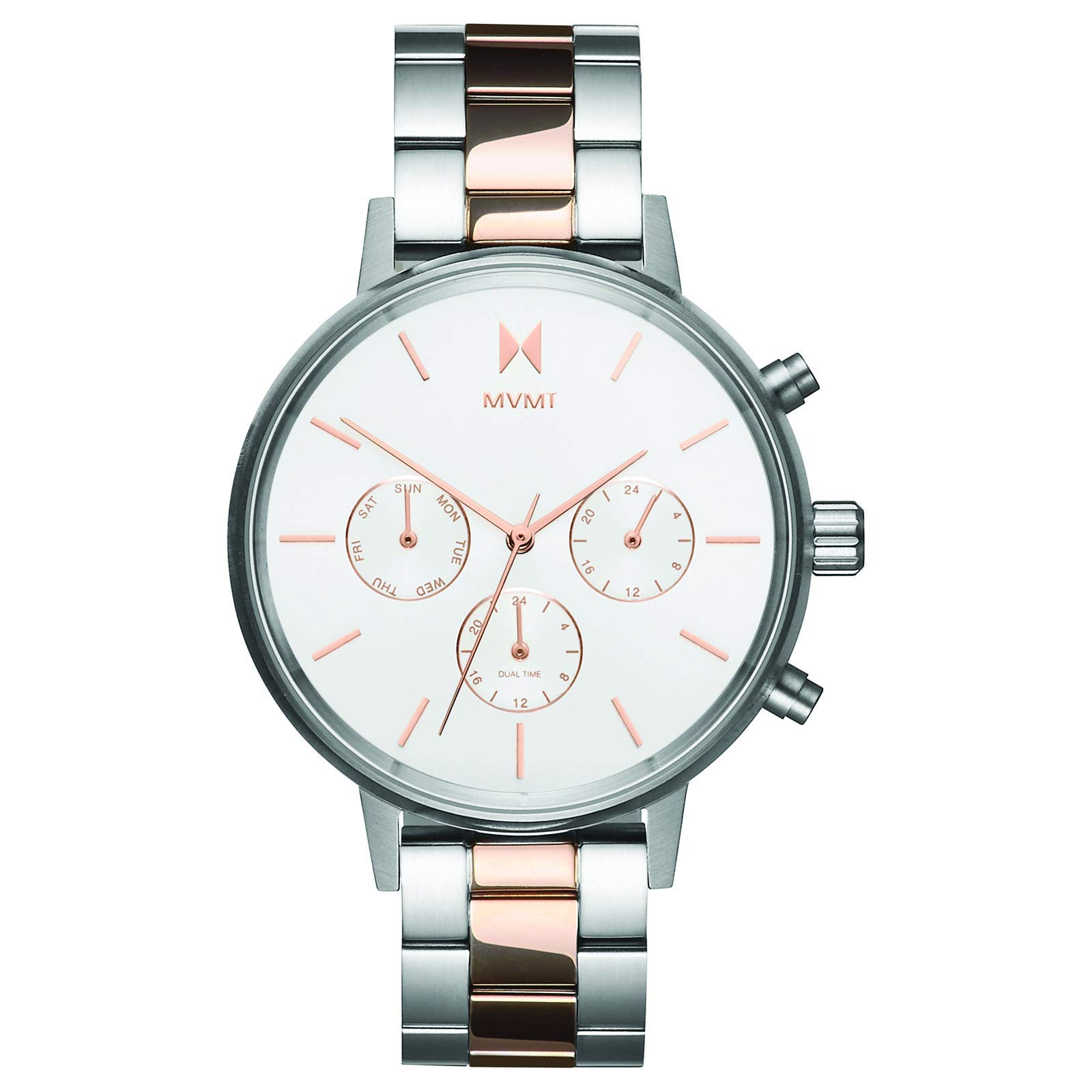 MVMT Women's Analog Chronograph Watch - Stylish Fashion Watch for Women with Leather Strap, Water Resistant, Perfect for Everyday Wear, Office & Casual Outfits