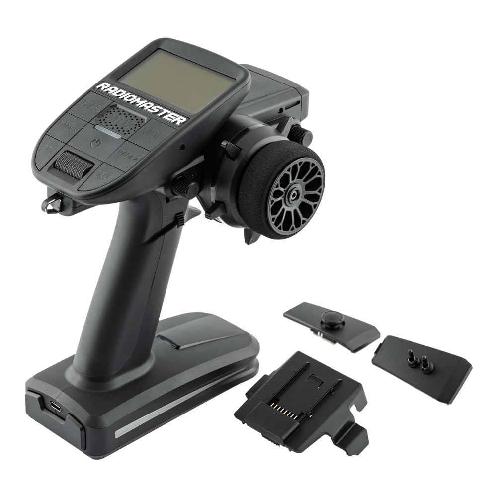 Radiomaster MT12 2.4GHz RC Surface Radio Controller with ExpressLRS & 4-in-1 Multiprotocol - Compatible with RC Cars, Boats, Trucks (MT12 4IN1 with R85C) - Perfect for Racing, Crawling and Off-Road RC Adventures