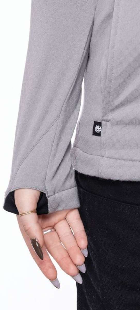 686 Women's Mission Grid Fleece Hoodie 2023 - Soft Warm Pullover for Outdoor Activities, Hiking & Casual Winter Wear