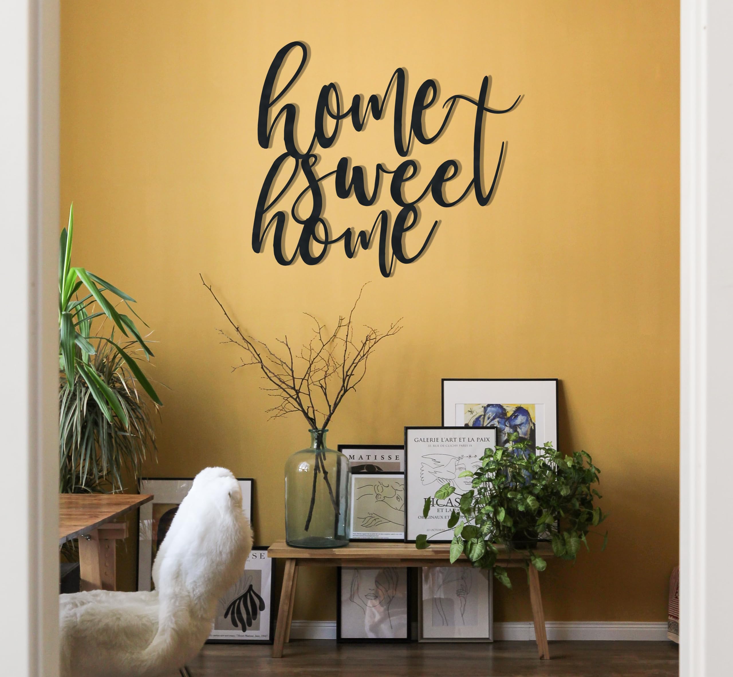 Home Sweet Home Cursive Metal Wall Art - 22