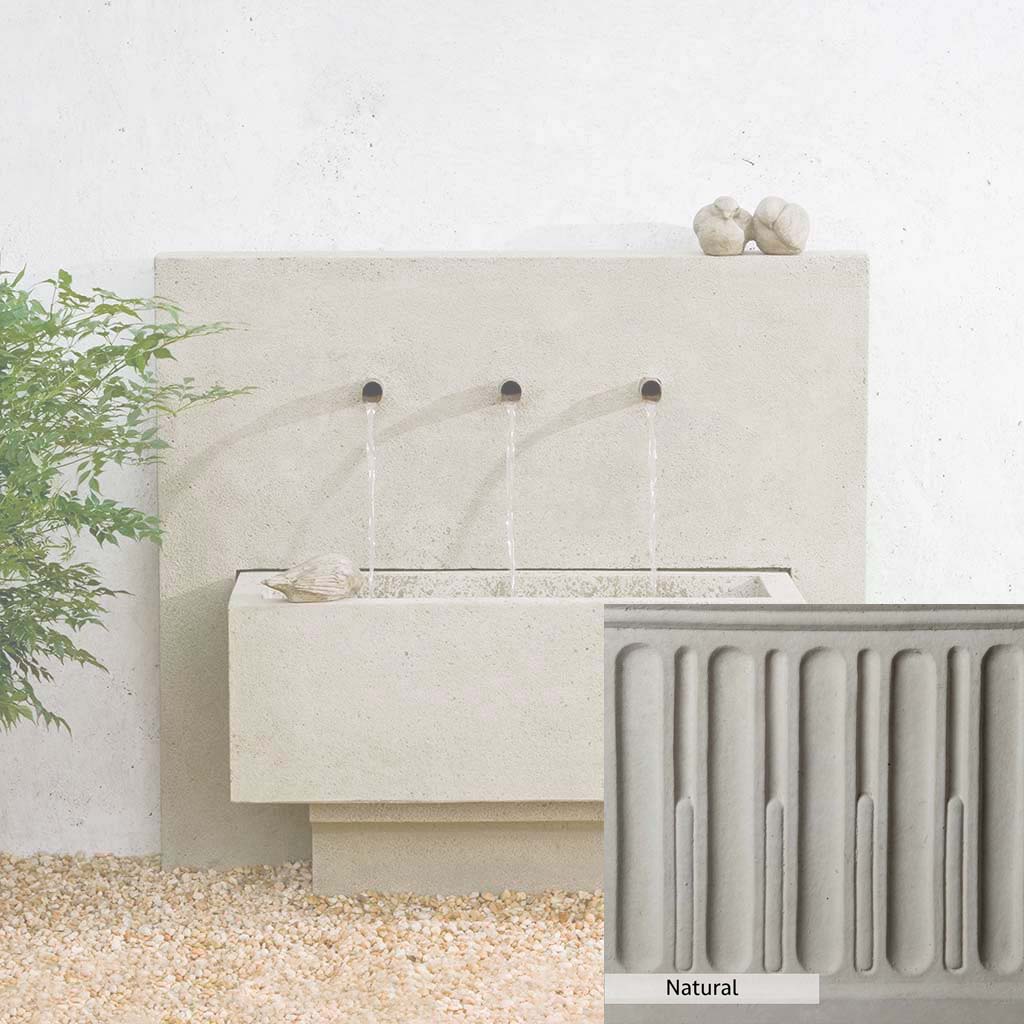 Campania International X3 Outdoor Wall Fountain - Elegant Garden Water Feature for Patio, Backyard, and Landscape Decor