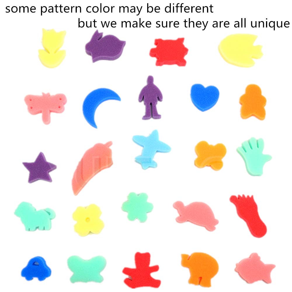 40Pcs Kids Art Paint Brushes Set - Sponge & Painting Tool Kit for Toddlers & Children | Early DIY Learning, Classroom, Home Craft Supplies | Perfect for Drawing, Painting & Creative Play