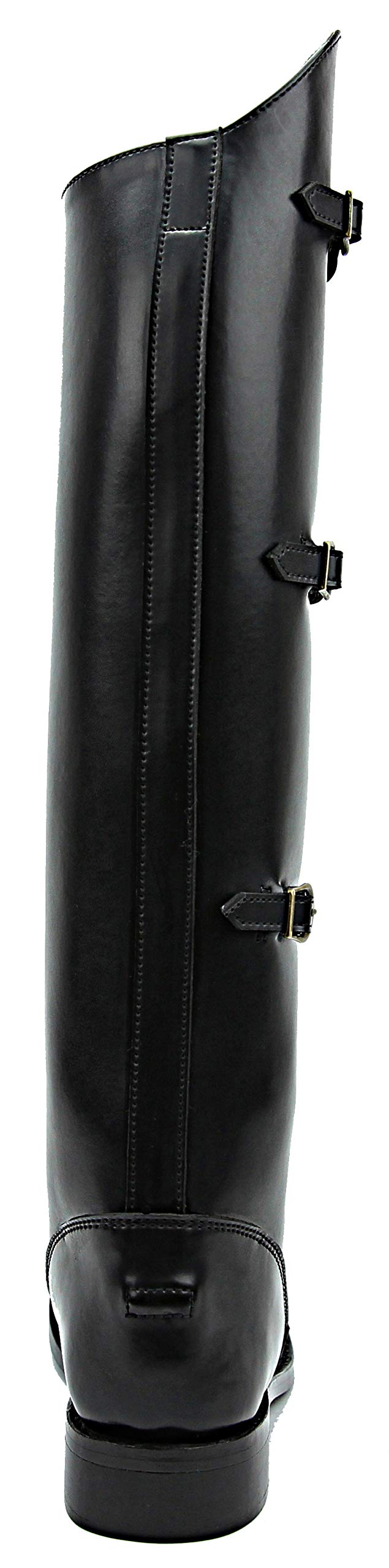 Stylish Women's Motorcycle Riding Leather Knee High Boots - MB-1 Black | Fashionable & Comfortable for Bikers, Outdoor Adventures & Casual Wear