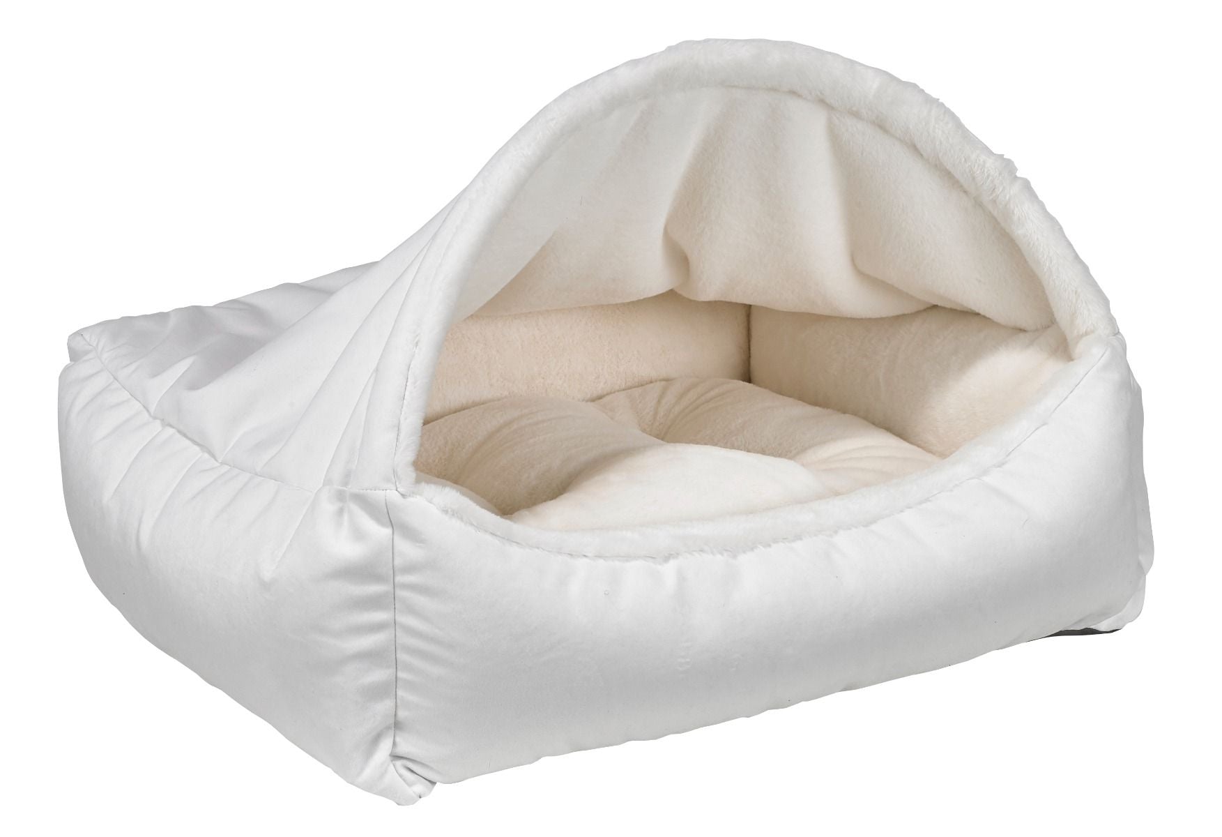 Bowser's Canopy Bed for Dogs - Winter White Luxury Pet Bed - Cozy & Elegant Dog Bed for Small to Medium Breeds - Perfect for Bedrooms, Living Rooms & Pet-Friendly Spaces