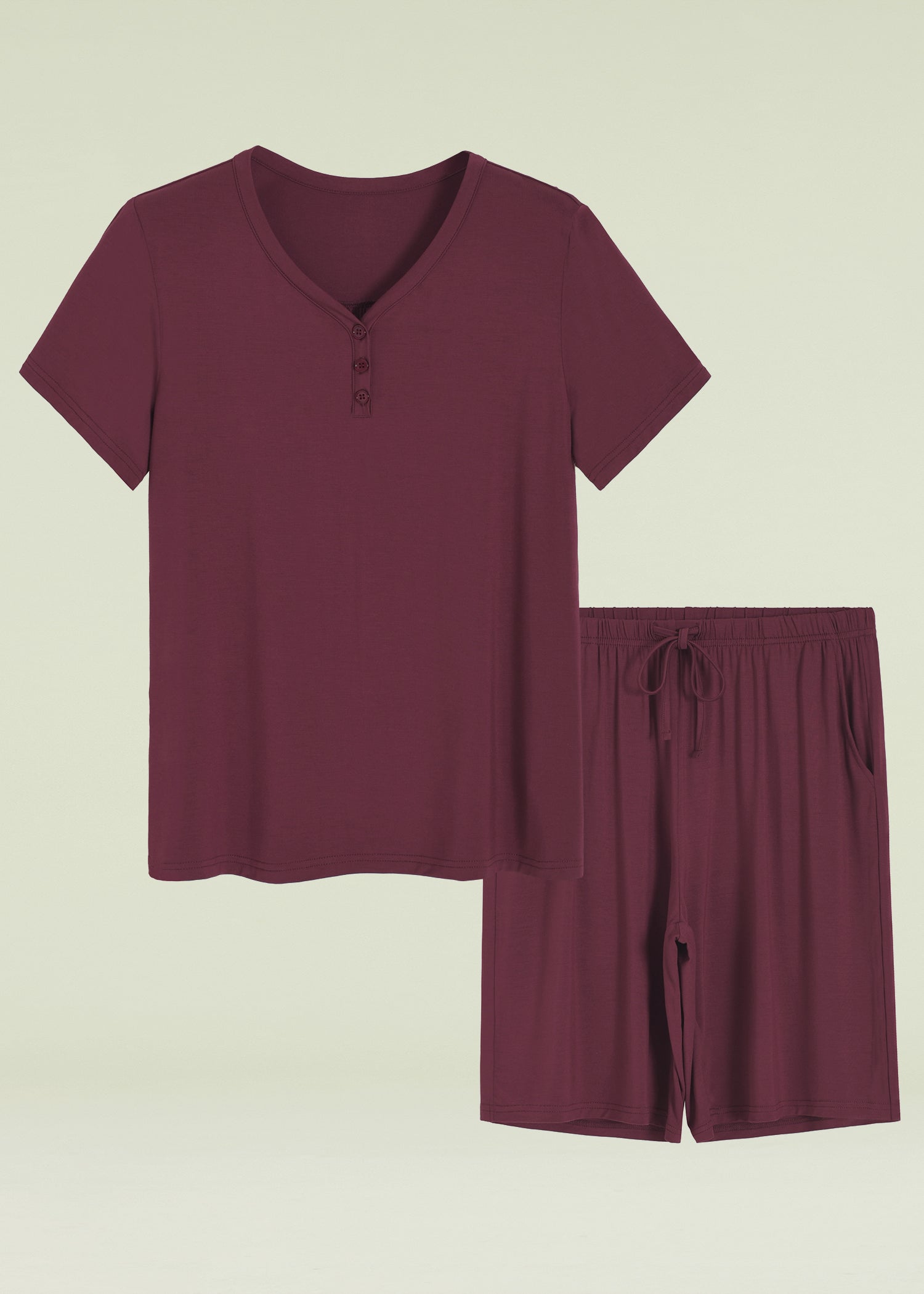 Women's Bamboo Viscose Bermuda Shorts Pajama Set - Soft & Breathable Sleepwear for Summer - Perfect for Lounging, Travel & Relaxing at Home
