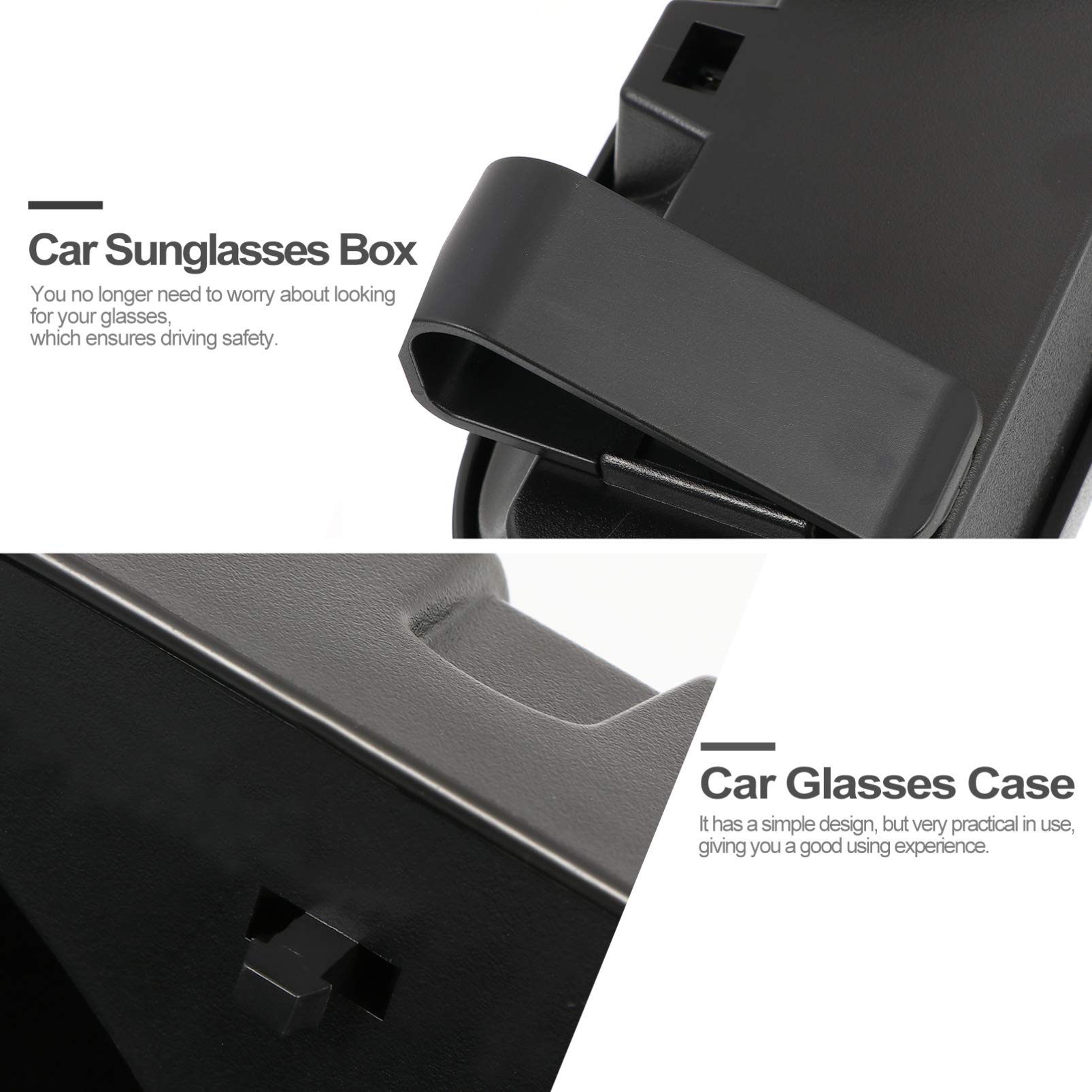 FAVOMOTO Car Visor Glasses Holder - Universal Sun Visor Storage for Driving
