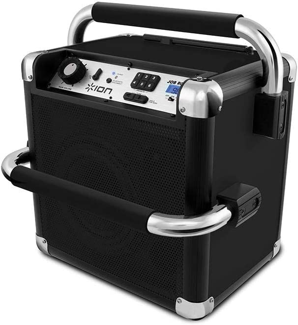 ION Audio iPA30 Heavy Duty Portable Bluetooth Speaker with AM/FM Radio - Waterproof Outdoor Wireless Speaker for Camping, Beach, Parties & Home Use (Black)