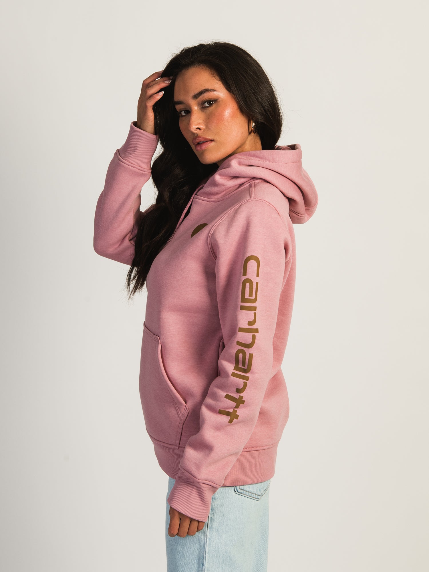 Carhartt Logo Pullover Hoodie for Men & Women - Soft Fleece Lined Sweatshirt for Work, Outdoor & Casual Wear
