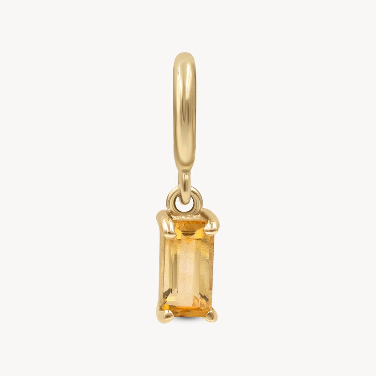 November Birthstone Citrine Charm Jewelry - Elegant Pendant for Necklace, Bracelet & Gift Giving