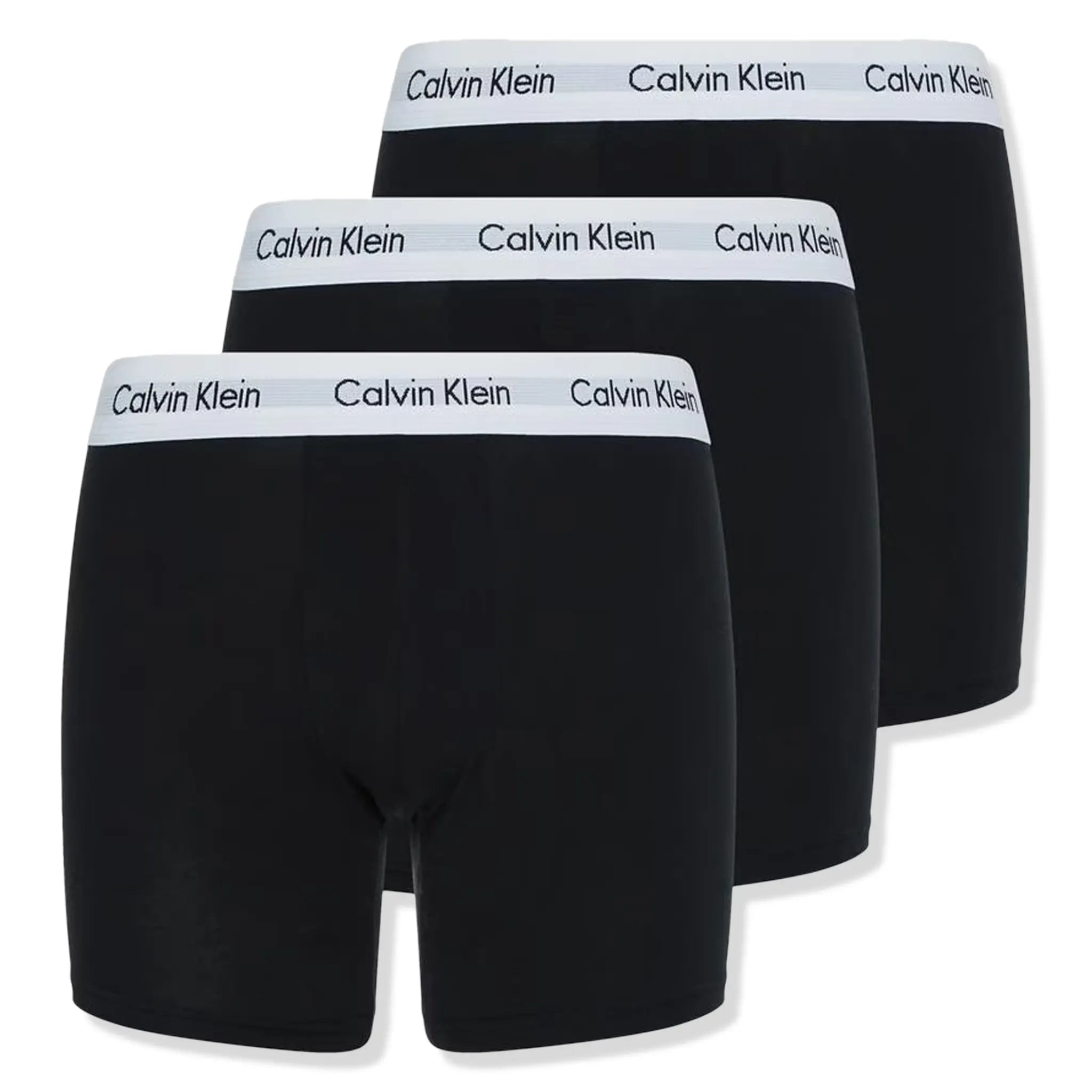 Calvin Klein Men's 3-Pack Black Boxer Briefs - Soft Cotton Underwear for Everyday Comfort & Support | Gym, Work, Sleep