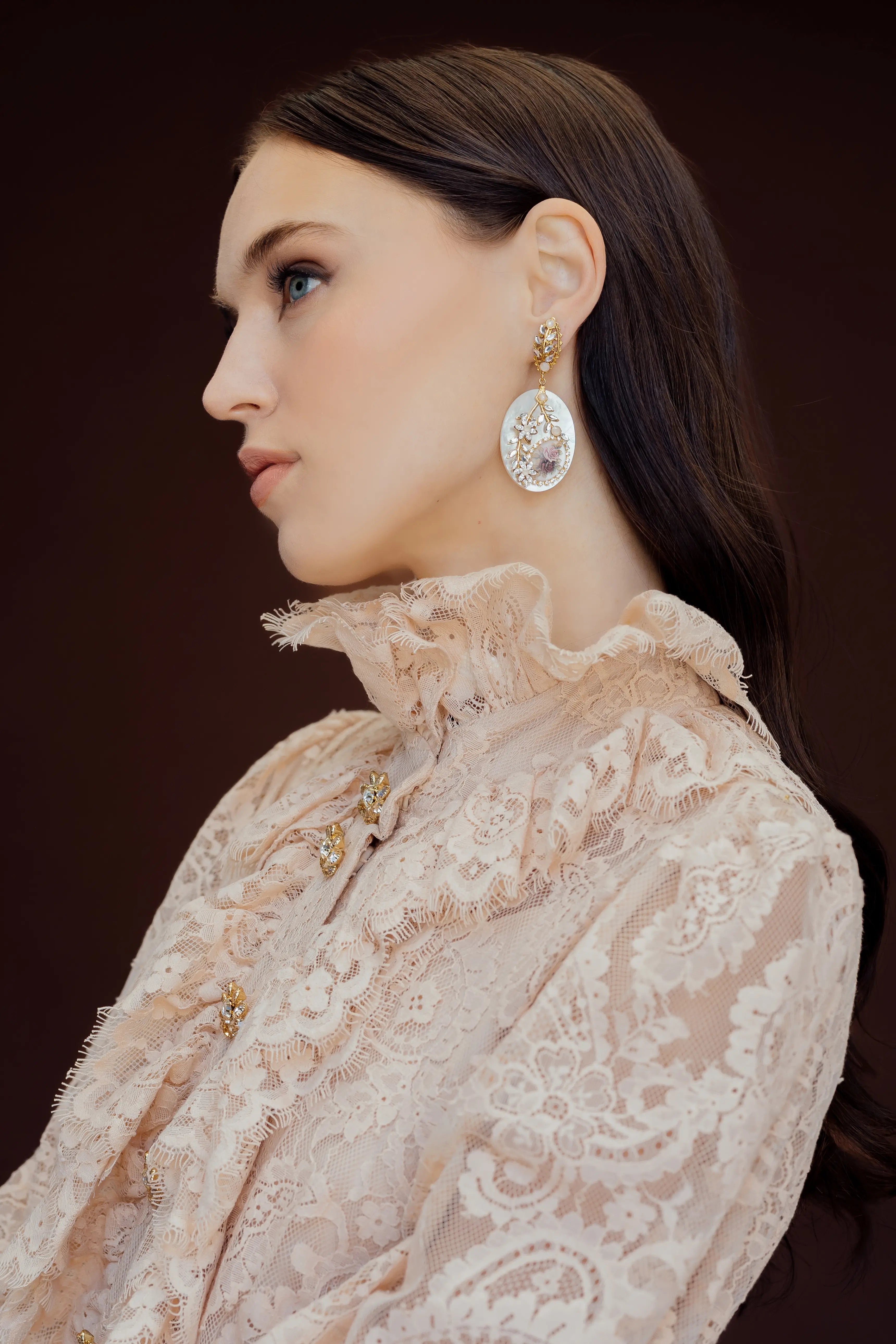 Vintage Garden Cameo Earrings - Handcrafted Floral Resin Dangle Earrings for Women | Perfect for Weddings, Parties & Special Occasions