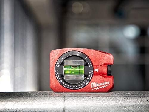 Milwaukee 4932459597 932459597 7.8cm Magnetic Pocket Level - Red | Compact & Durable for Construction, DIY Projects & Home Improvement