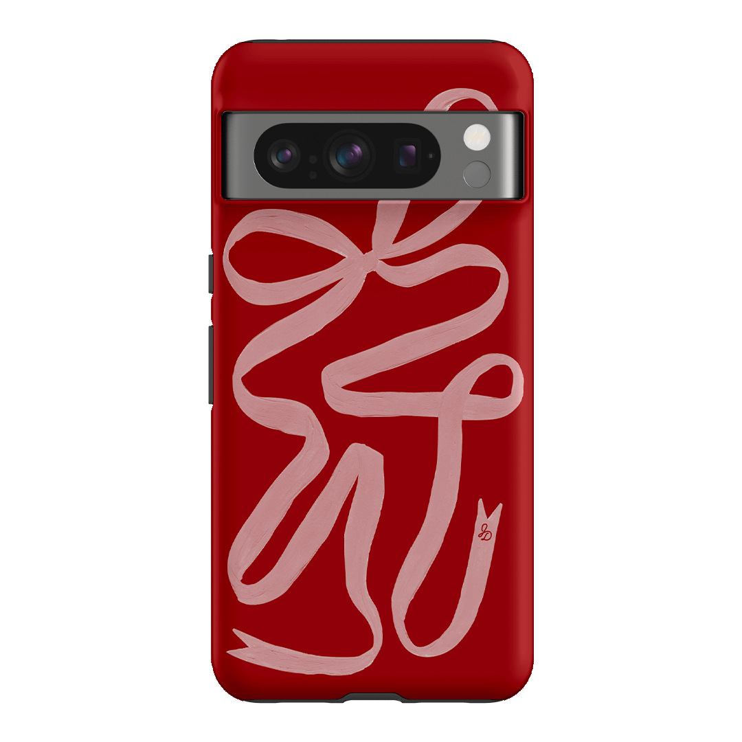 Cupid's Bow Ribbon Phone Case for iPhone & Samsung - Elegant Valentine's Day Gift for Her, Romantic Couple Accessory | Perfect for Dating, Anniversaries & Special Occasions
