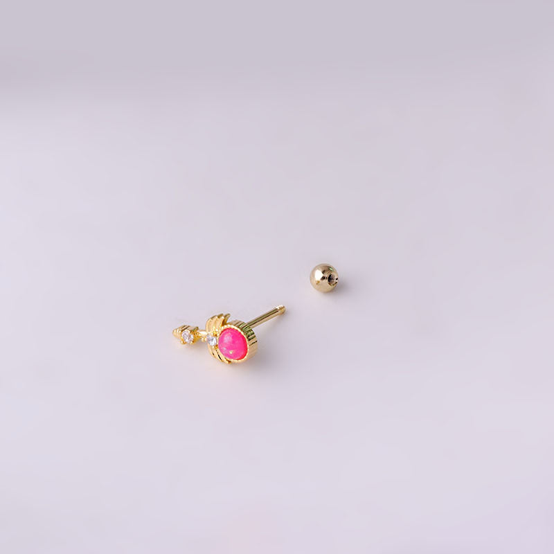 20G Neon Magic Wand Helix Stud Earrings for Women | Hypoallergenic Stainless Steel Cartilage Piercing Jewelry | Perfect for Parties, Raves & Everyday Wear