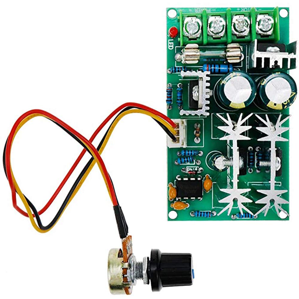 12V 24V 36V 48V DC Motor Speed Controller - High Power PWM Drive Module with Adjustable Speed & 20A Capacity - Compact LED Dimmer for DIY Robotics, CNC Machines, and Electric Vehicles