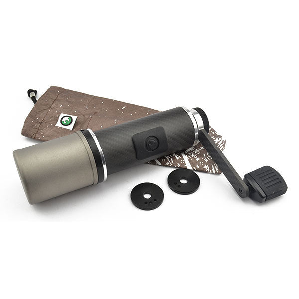 Premium Fixie Travel Hand Grinder - Portable Coffee Bean Mill for Camping, Hiking & Outdoor Adventures - Compact Manual Burr Grinder for Espresso, French Press & Pour Over Brewing