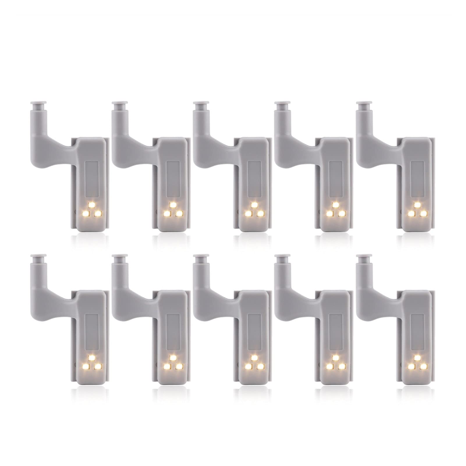 JOLAU 10-Pack LED Closet Lights with Touch Sensor - Warm White for Cabinets & Night Use