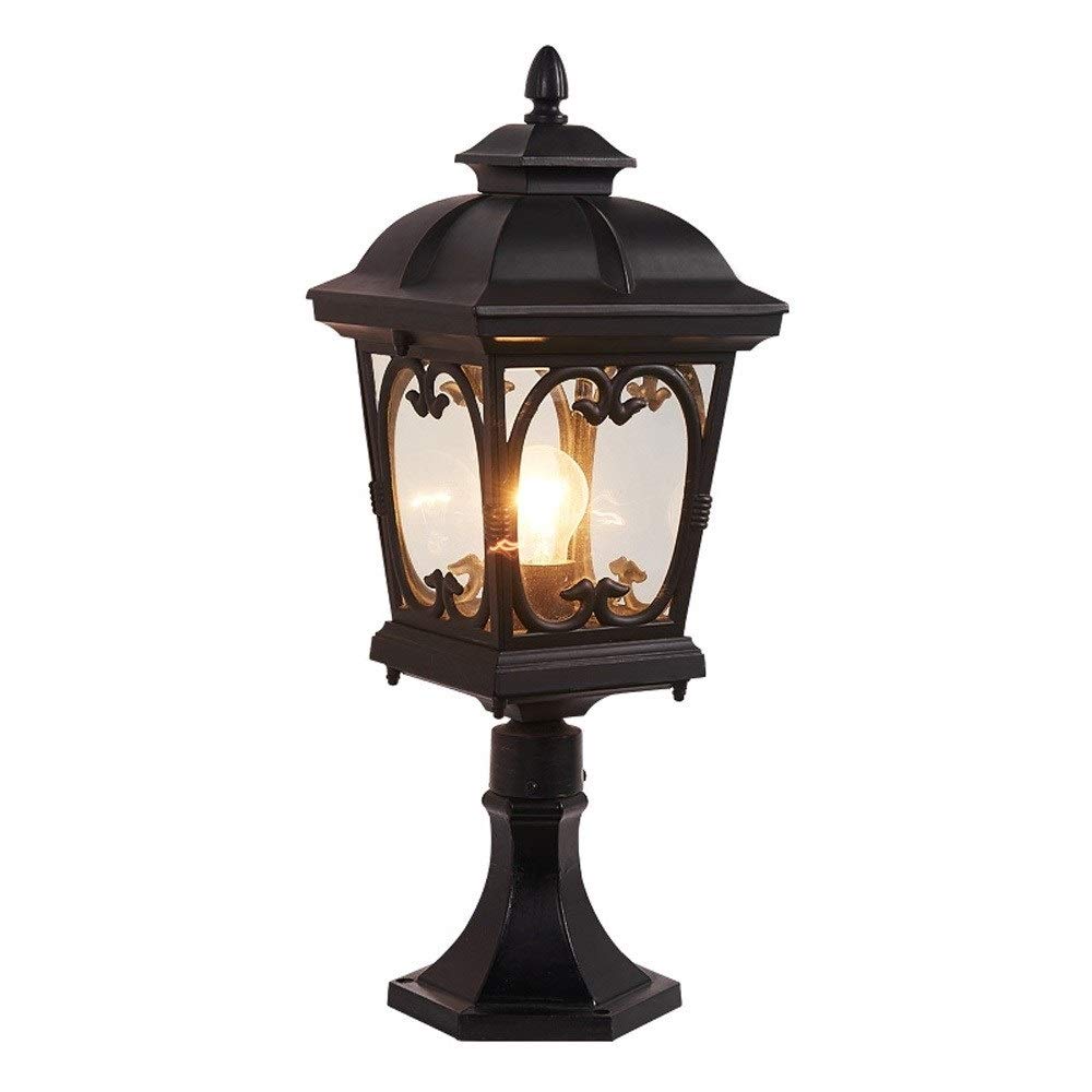 Vintage Aluminum Rustic Street Lamp - IP55 Waterproof Outdoor Pillar Light for Courtyard, Garden, Lawn & Pathway | Retro Decorative Column Lighting for Patio, Driveway & Landscape Decor