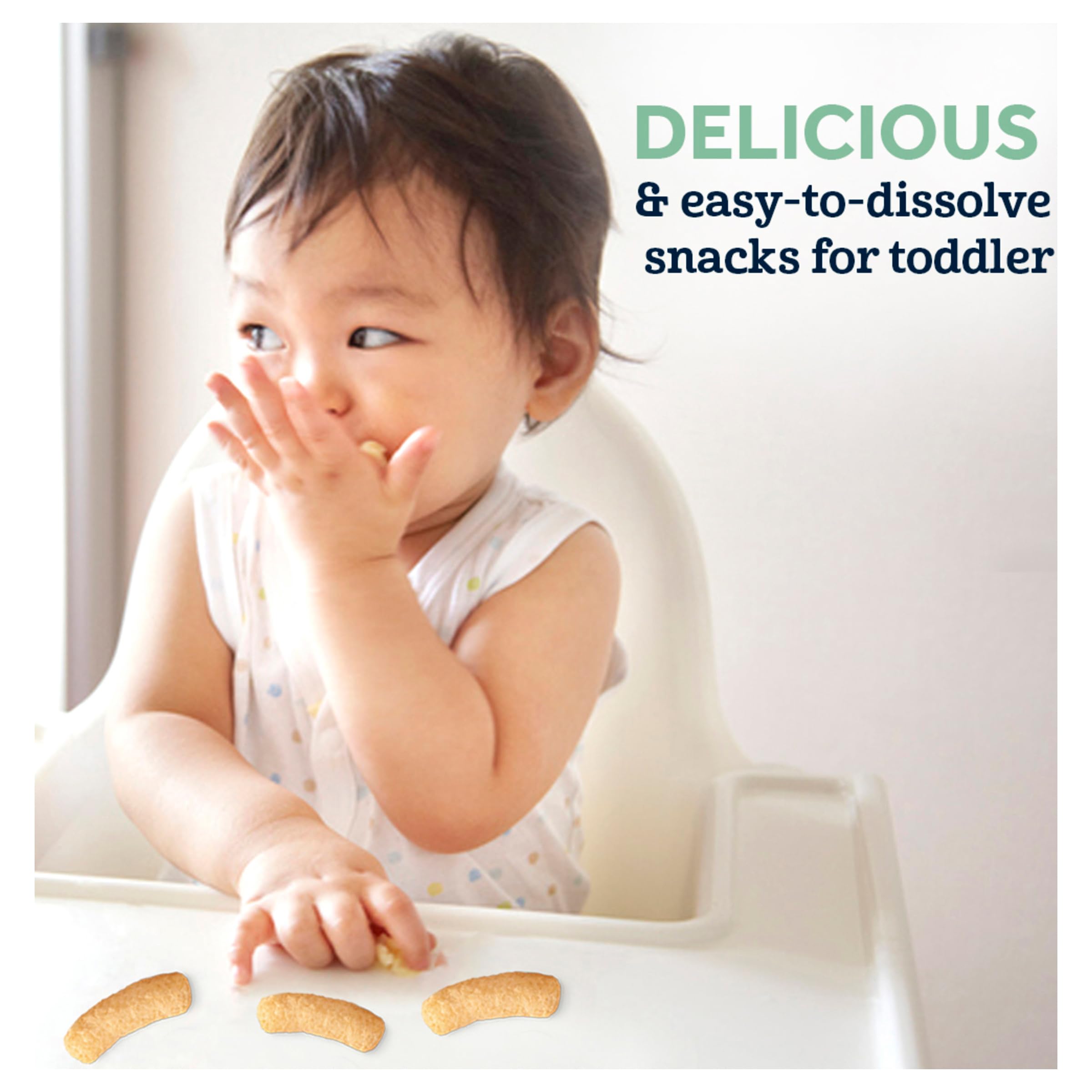 Organic Baby Snacks - Gerber Lil Crunchies White Cheddar & Broccoli 1.59oz (6 Pack) | Healthy Toddler Finger Food for On-the-Go, Daycare & Travel Snacking