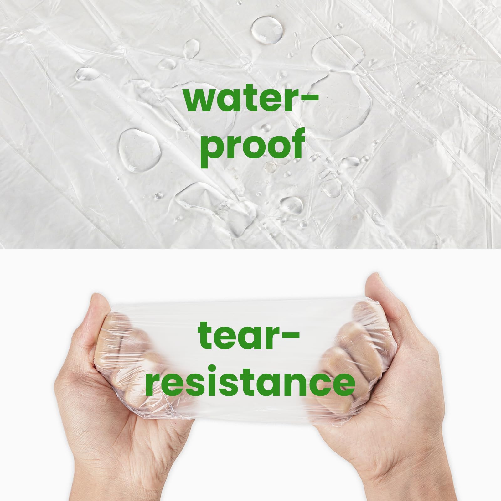 12-Pack Clear Plastic Drop Cloths 9x12 Ft - Disposable Painting Tarps, Dust-Proof Furniture Covers, Heavy-Duty Plastic Sheeting for Home Renovation, DIY Projects & Floor Protection