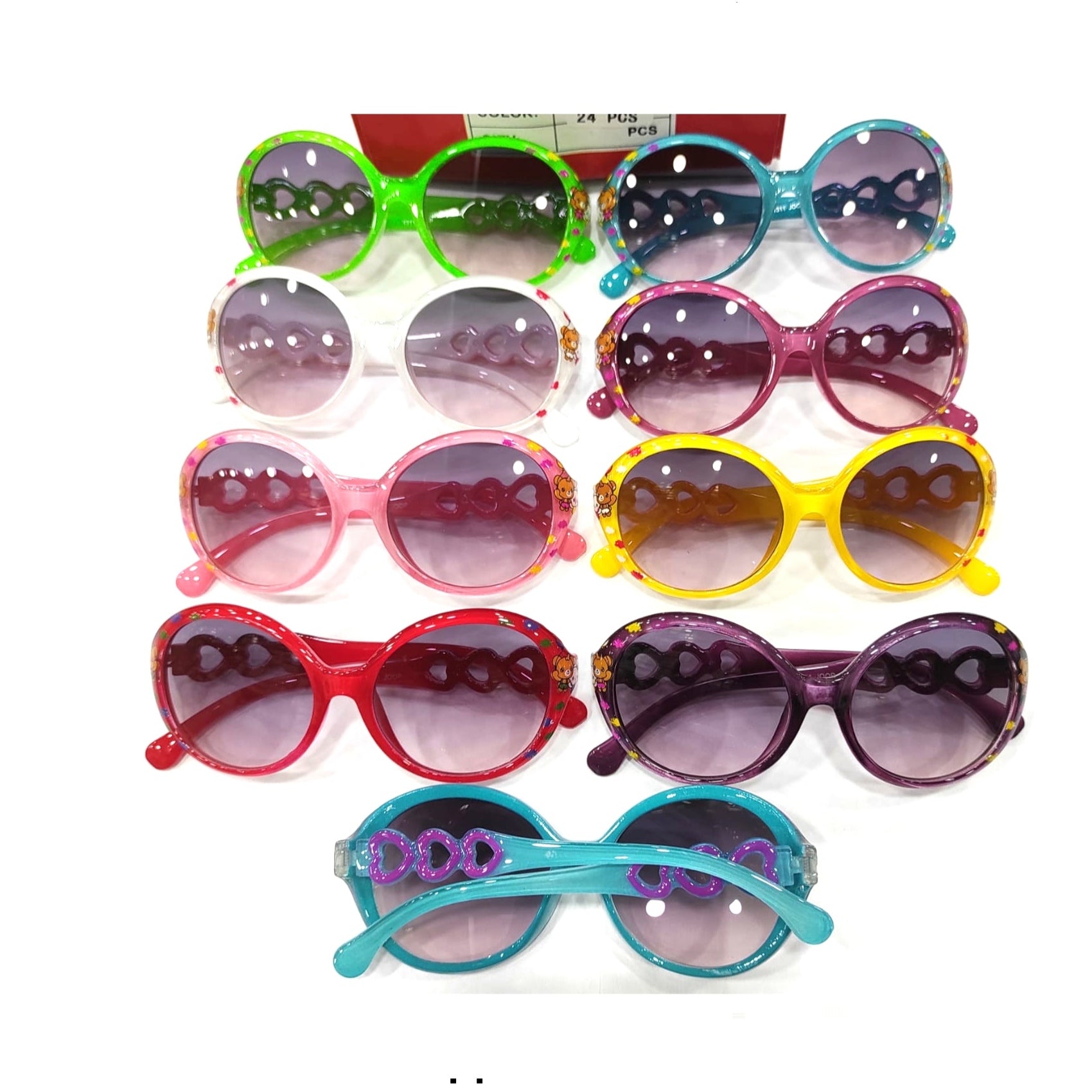 10 Pack Round Kids Sunglasses - UV400 Protection Birthday Party Favors for Boys & Girls - Perfect for Outdoor Play, Beach Trips and Birthday Celebrations