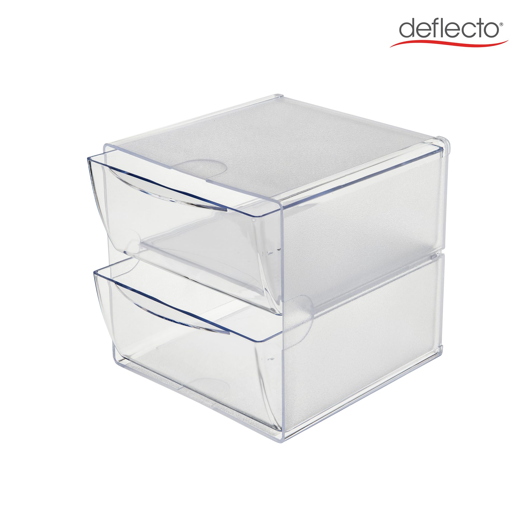 Deflecto Stackable Cube Organizer - 6 Pack Plastic Storage Bins for Home & Office Organization - Perfect for Shelves, Closet, Kids Toys, Books & Craft Supplies