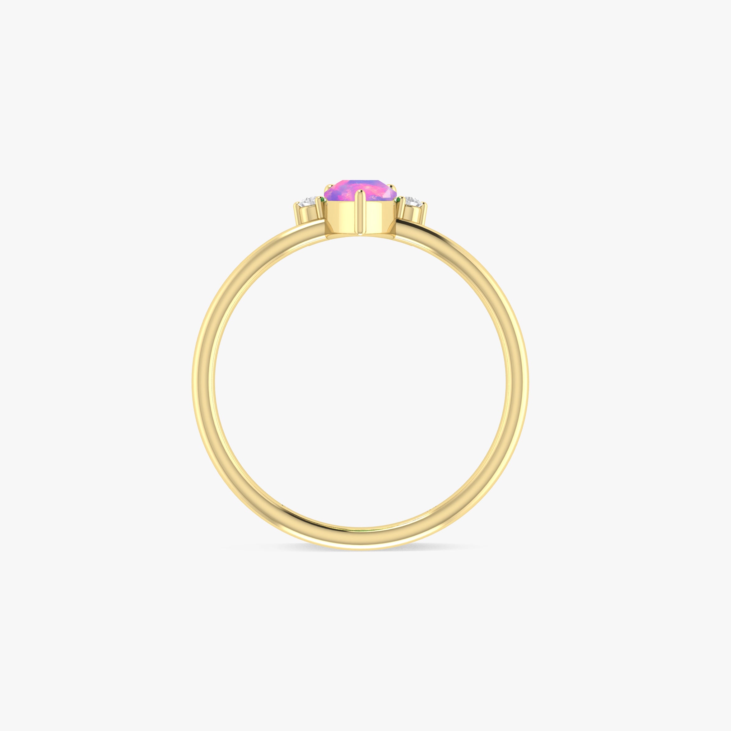 Fire Lavender Opal Pear Gemstone Ring - Elegant Handmade Jewelry for Women, Perfect for Weddings, Anniversaries & Special Occasions