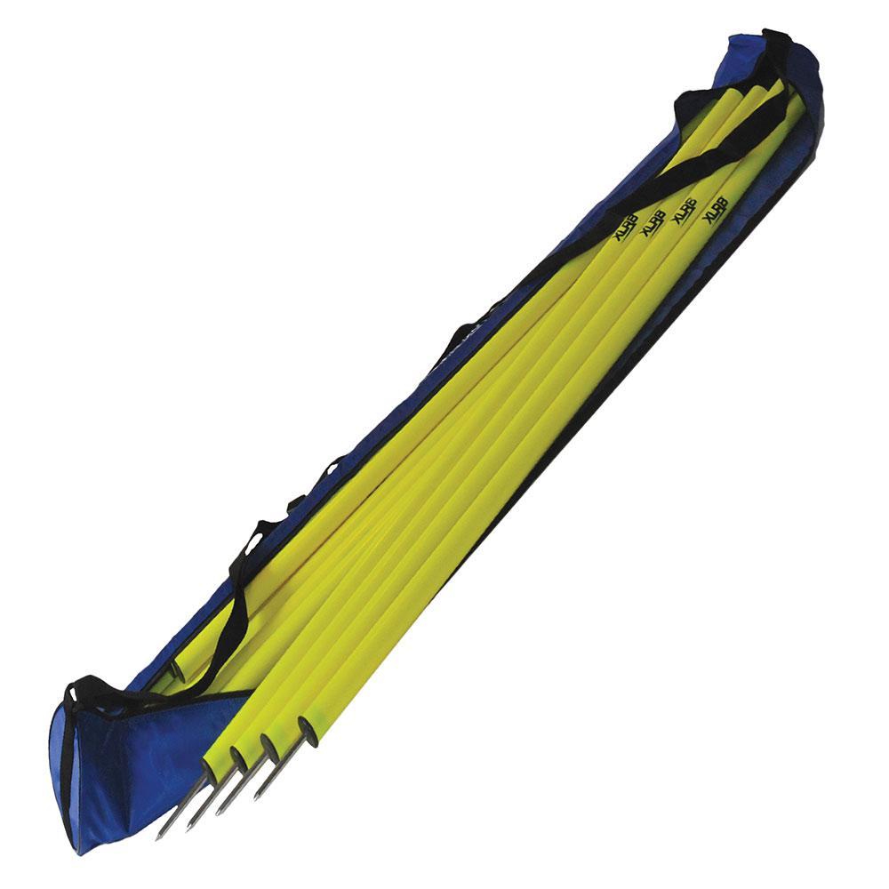 XLR8 Agility Pole Set - 1.7m/5.6ft Adjustable Training Cones for Speed & Agility Drills - Bright Yellow Sports Equipment for Football, Soccer & Fitness Training