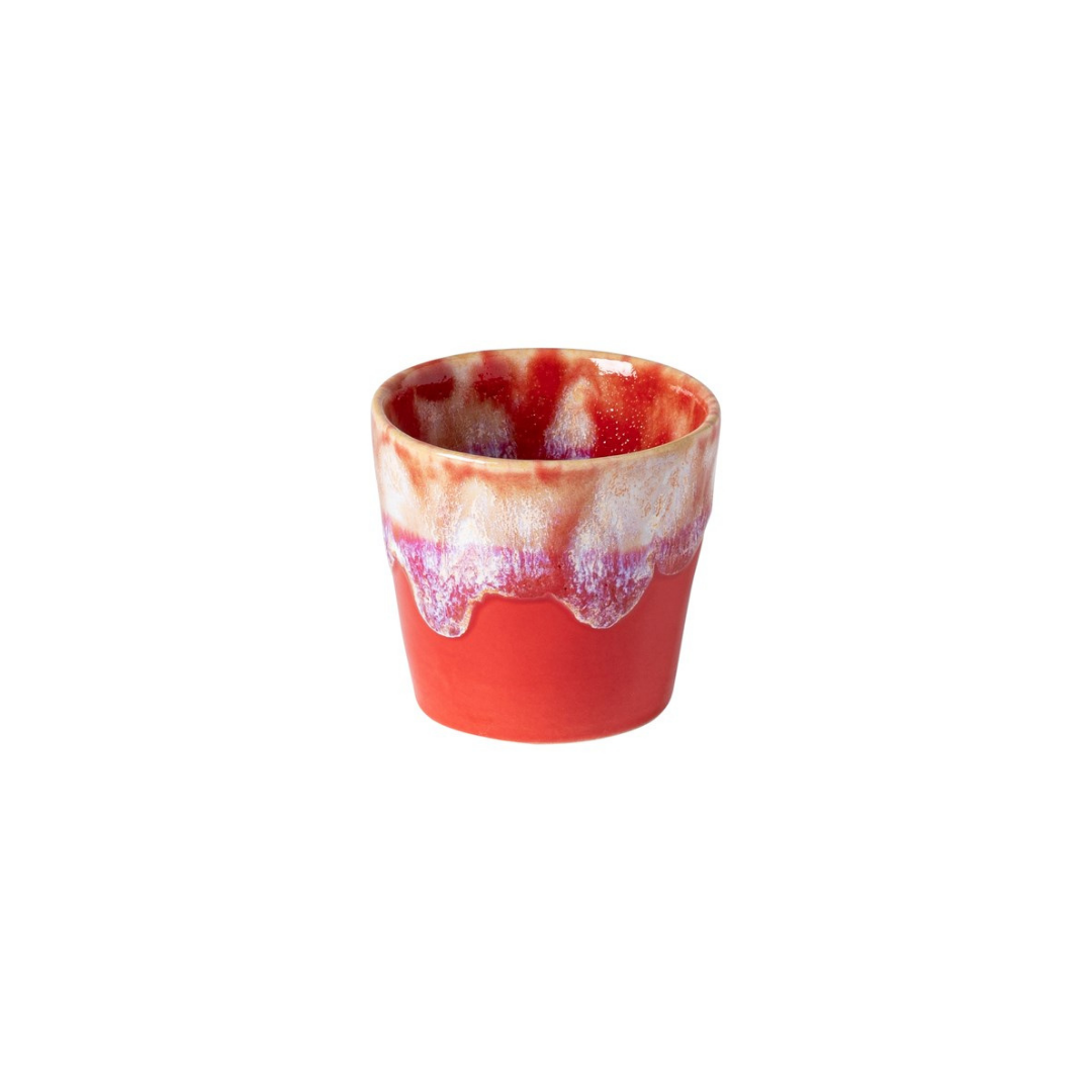 Premium Costa Nova Grespresso Espresso Cup - Elegant Red Ceramic Coffee Cup Set for Home, Cafe & Office Use | Perfect for Espresso, Cappuccino & Latte