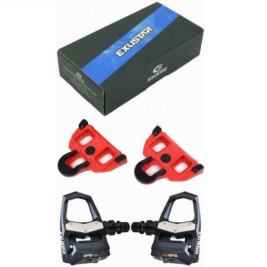Exustar E PR18 SPD SL Road Bike Pedals - Lightweight & Durable Cycling Pedals for Road Bikes | Perfect for Racing, Training & Long-Distance Riding