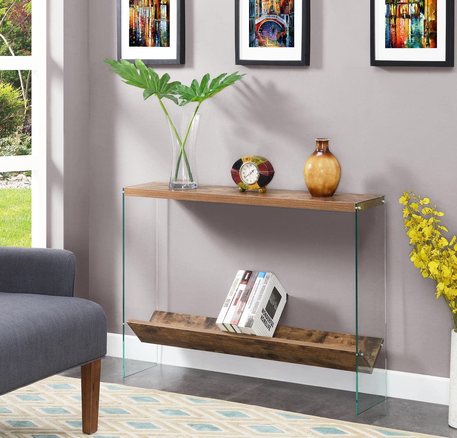 Modern Glass Console Table 42