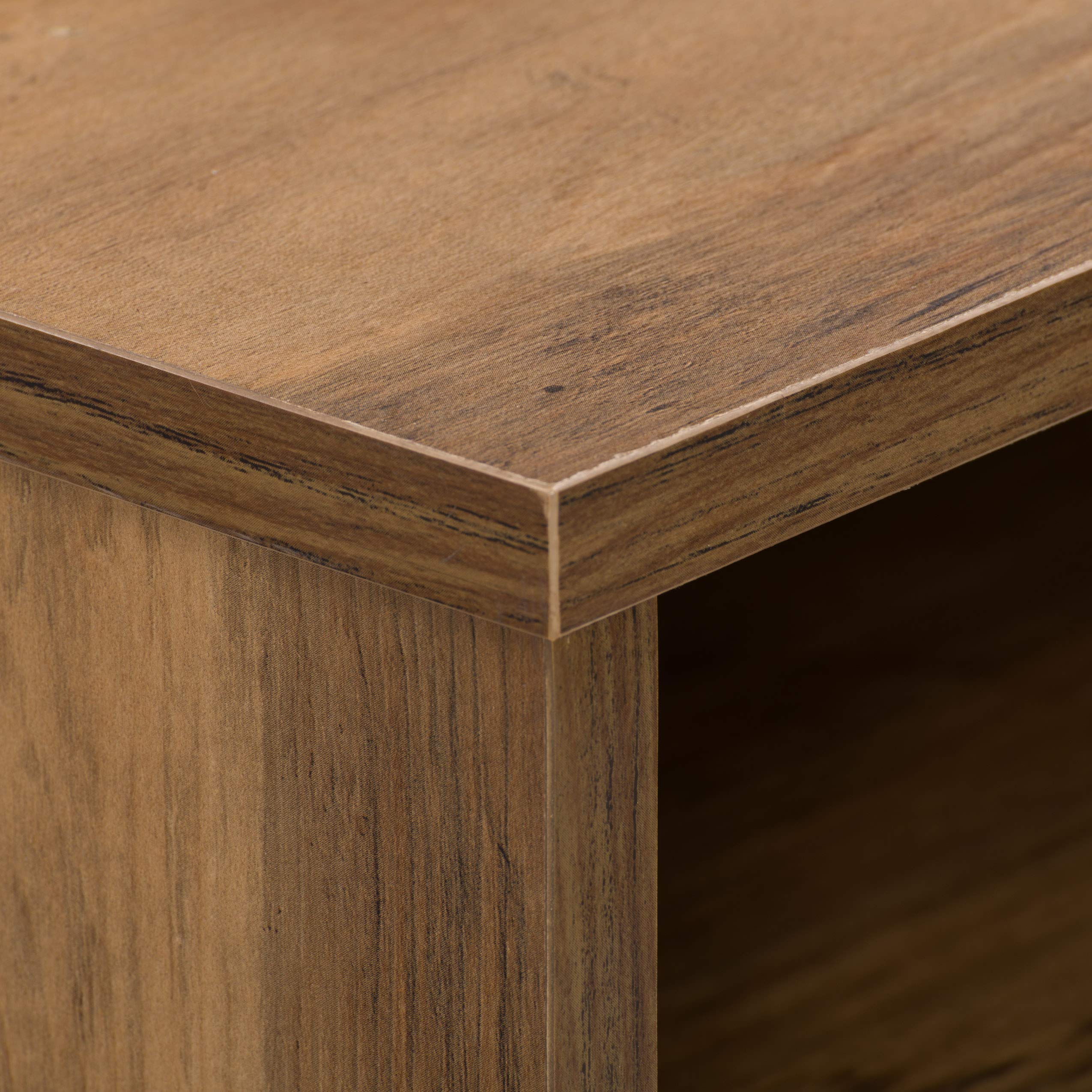 CorLiving Acerra Entryway Table with Drawer - Rustic Brown Wood Console Table, Small Desk for Hallway, Living Room & Office - Perfect for Storage & Home Decor
