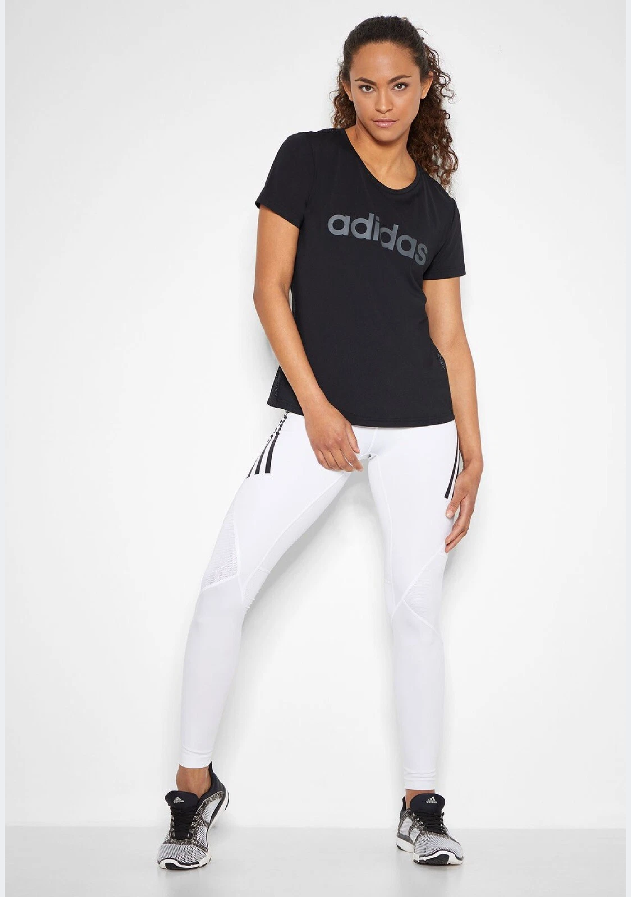 Adidas Women's Linear Tee - Comfortable Slim Fit Short Sleeve T-Shirt for Running, Yoga & Casual Wear | Athletic & Everyday Style