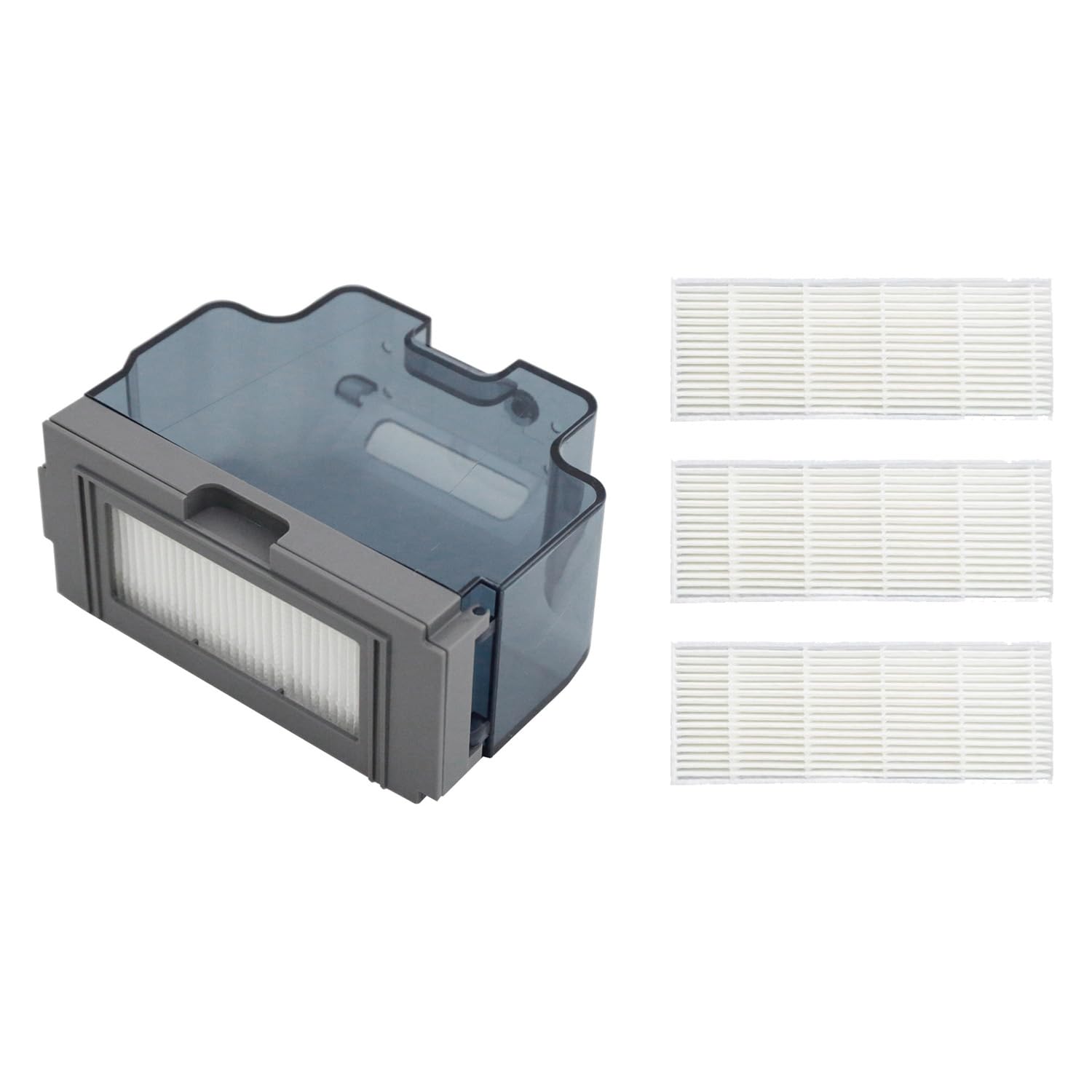 Usoway Replacement Parts for Lefant M210/M213/M210b & OKP K2/K2P/K3/K4/K5/L1/K2P Robot Vacuums - Dustbin, HEPA Filter, Side Brush (4-Piece Set) - Compatible with Robot Vacuum Cleaners for Hardwood Floors, Carpets & Pet Hair