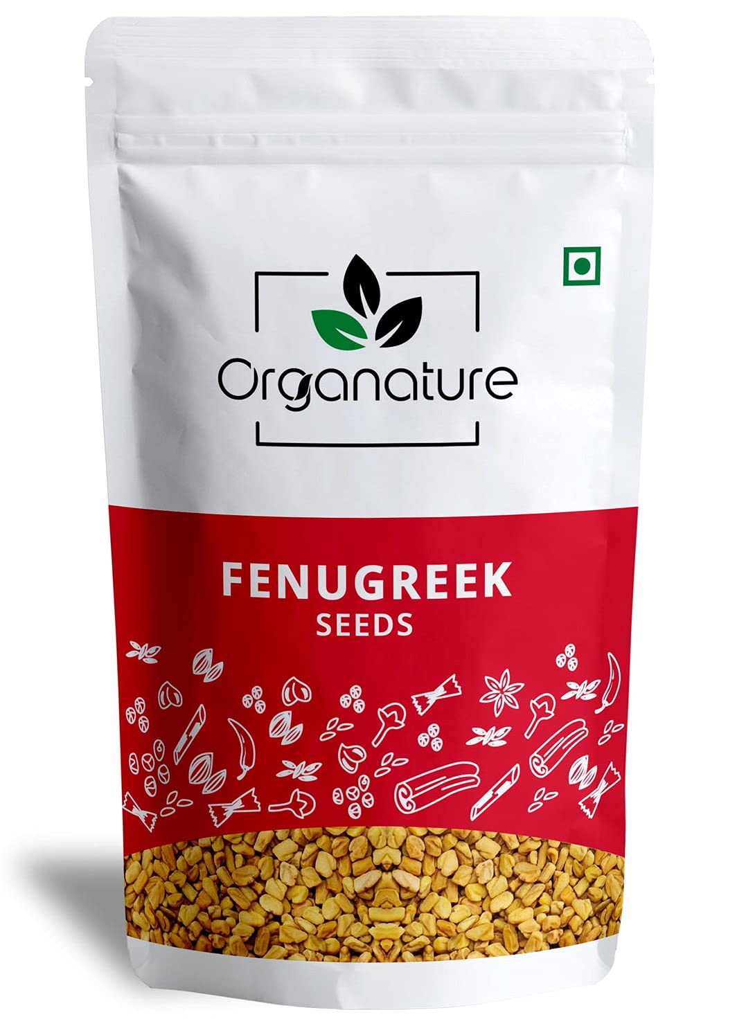 Organic Fresh & Natural Dried Fenugreek Seeds (Whole Methi Dana) - Premium Indian Spices & Masala - 900g Pack - Perfect for Curries, Teas & Ayurvedic Remedies